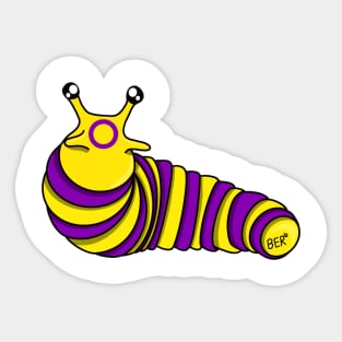 Intersex Pride Fidget Slug Sticker